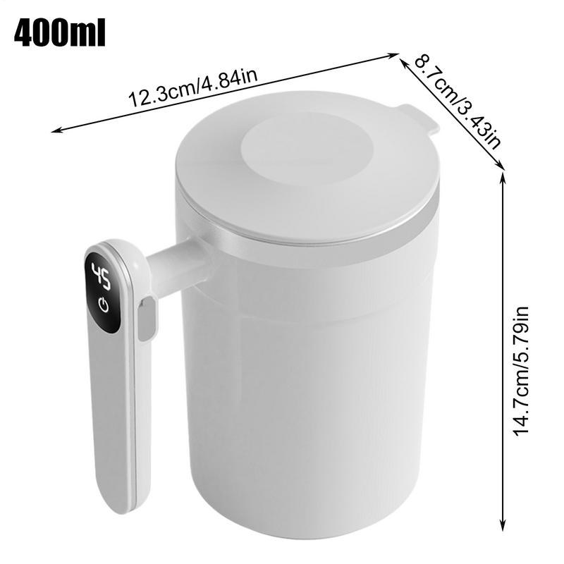 Tasse à Mélange Automatique Rechargeable Mélangeur Magnétique Électrique Portable Tasse à Café Intelligente Tasse à Café en Acier Inoxydable