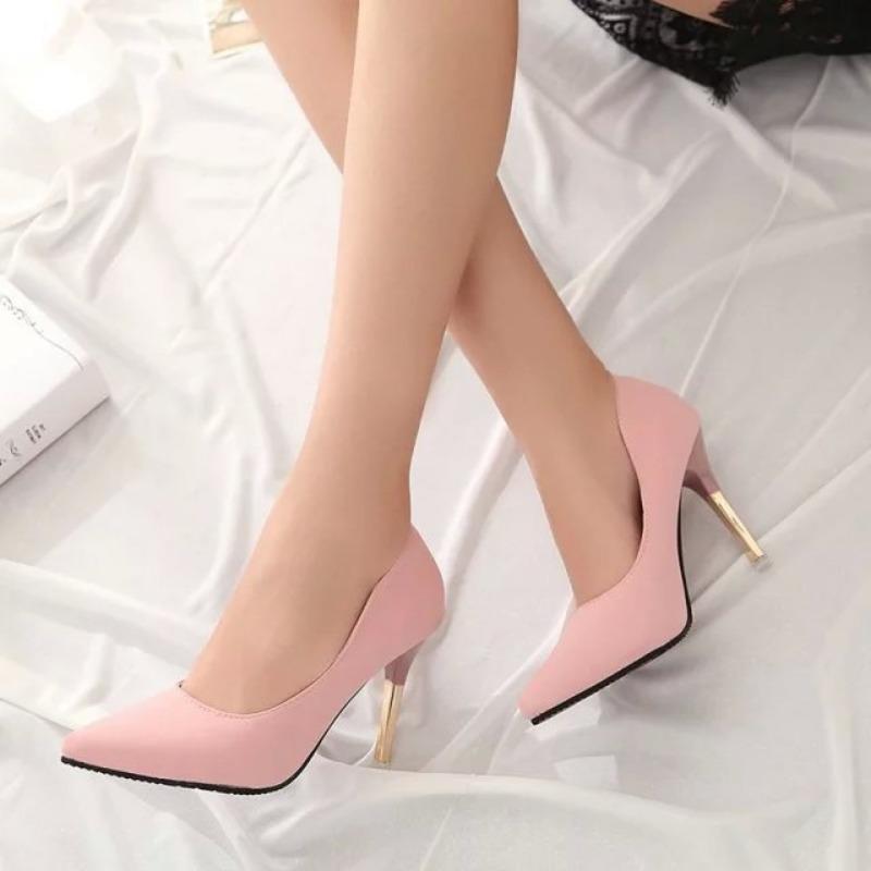 

Fashion and sexy pointed high heels women s spring and autumn new light mouth stiletto suede women s shoes often 39