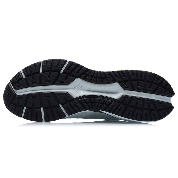 Li Ning Comfortable Casual Shock Absorbing Non Slip Durable Low Top Running Shoes Unisex Running Shoes Gray Yellow ARHR049-1