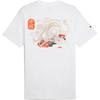 Puma Printed Pattern Crew Neck Loose Fit Short Sleeve T-Shirt Men Tops White 627832-02