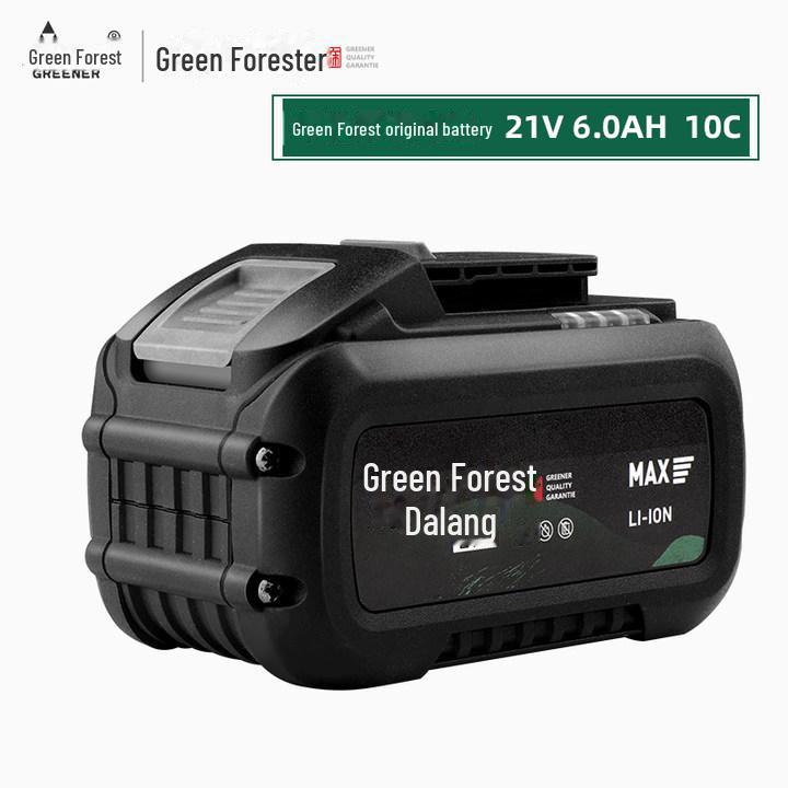 Green Forest Master 21V Lithium Battery Charger for Hand Drill, Angle Grinder, Electric Wrench, and Pistol Drill