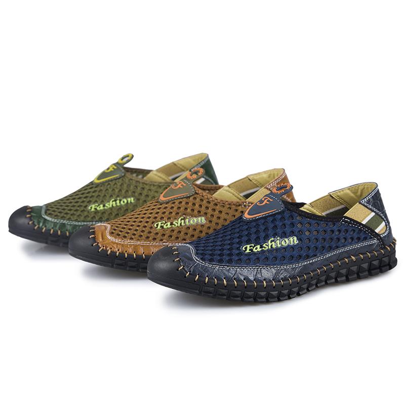 Kožené Muži Vodní Plážové sandály Léto Venkovní Ležérní Sportovní sandály s uzavřenou špičkou Protiskluzové Měkké Turistické Brodící tenisky