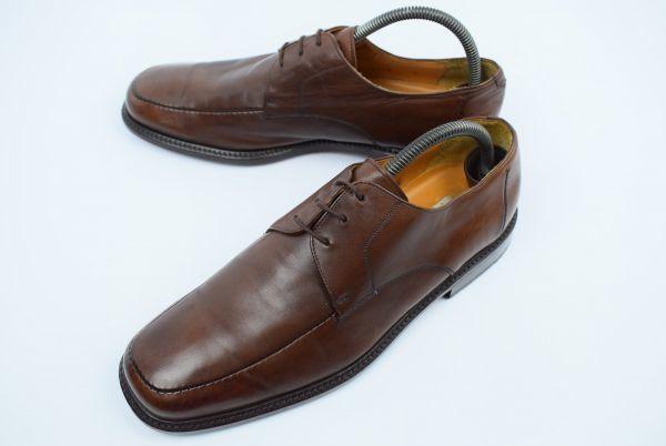 

Vintage 80s-90s Spain / MEZLAN Handmade Leather U-Tip Dress Shoes Brown /9M / 26.5-27.0cm/(USED)