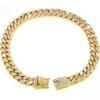 Gold Rhinestone Cuban Chain Pet Necklace - Zinc Alloy Choker for Cats & Dogs