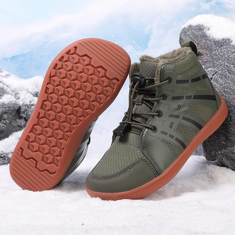 

Winter 2025 Kids Mid-Top Warm Snow Boots with Adjustable Elastic and Velvet Lining 38 армия зеленый