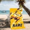 Customizable personalized beach towels Pokémon Pikachu themed designs.Suitable for the beach, yoga, sports;ideal as beach accessories