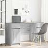 Desk with Door Grey Sonoma 140 x 49 x 76 cm Engineered Wood