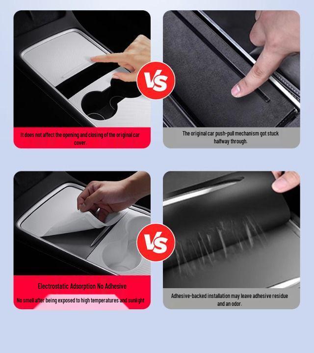Silikonpads und Becherhalter für die Mittelkonsole des Tesla Model 3/Y/YL (Neue Version)