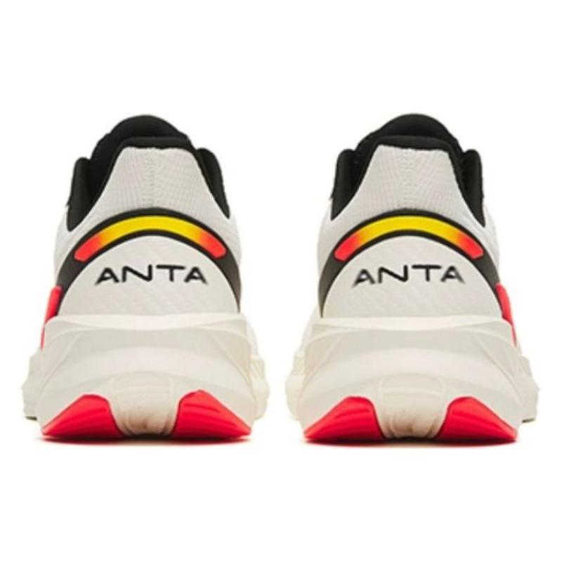Anta DuCi4 Shock Absorbers With Slip Resistant Features Low Top Running Shoes Men's White Black Red Sneakers 112315520-8