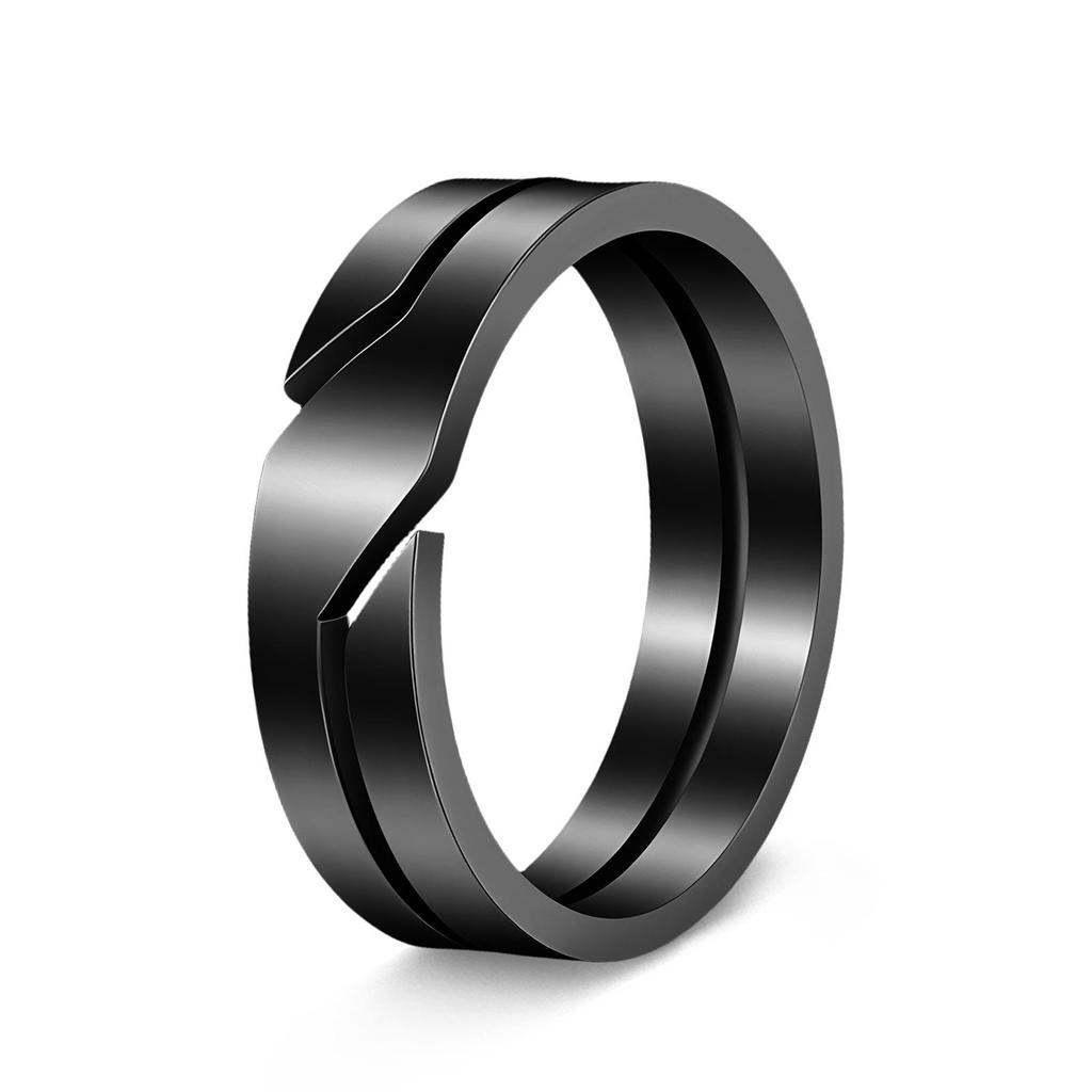 Cross New Women's 4MM Wide Plain Titanium Steel Ring in Cold Style Niche Jewelry