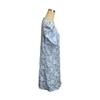 Women Summer Vintage Dresses Textured Jacquard Round Neck Bubble Sleeve New Style