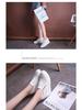 Genuine Soft Leather Slip-On Height-Boost Sneakers - Breathable Casual Women's Shoes, Korean Style for Spring & Autumn