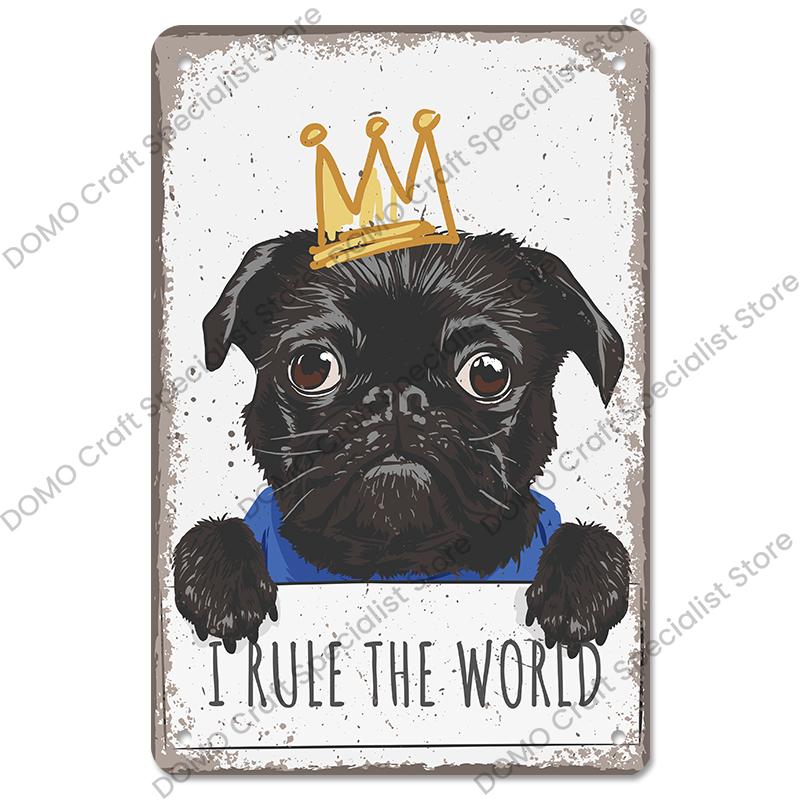 Vintage Cool Dogs Poster Metal Signs Super Hero Animal Metal Tin Plate Retro Plaque Pet Shop Bar Pub Home Wall Decor