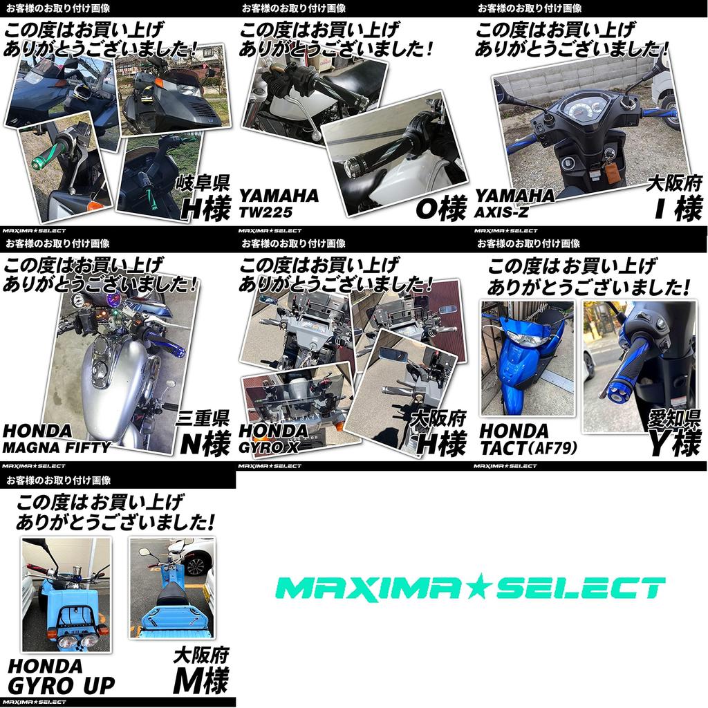 MAXIMASELECT Universal Motorcycle Grip Cover, Bar End, Aluminum Maintenance, Custom (Silver)