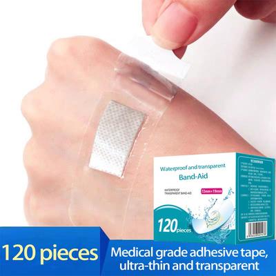 Wodoodporny przezroczysty plaster medyczny: Niewidoczna, hemostatyczna osłona blizn, ochrona stóp przed zużyciem, cienki, oddychający bandaż kąpielowy.