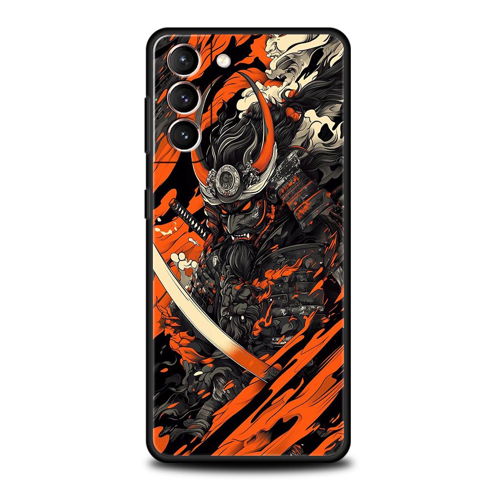 Phone Case Cover for Samsung Galaxy S25 Edge S24 S23 S22 S20 S21 FE Ultra S10 S10E Plus Soft TPU Capas Japan Ghost Face Samurai S20Ultra
