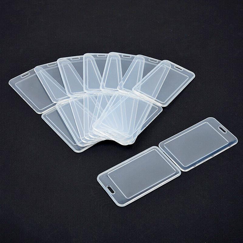 5/10Pcs Clear Card Holder Universal Transparent Waterproof Protective Case Unisex Work ID Card Cover