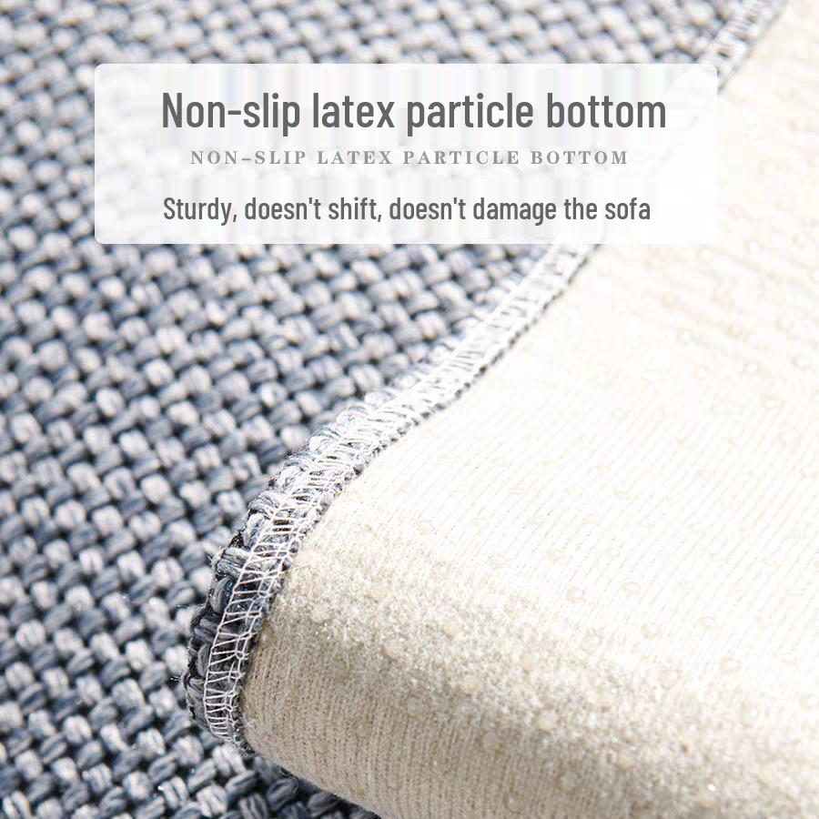 Universal Non-Slip Cotton Linen Sofa Seat Cushion – Four Seasons Style, Solid Color