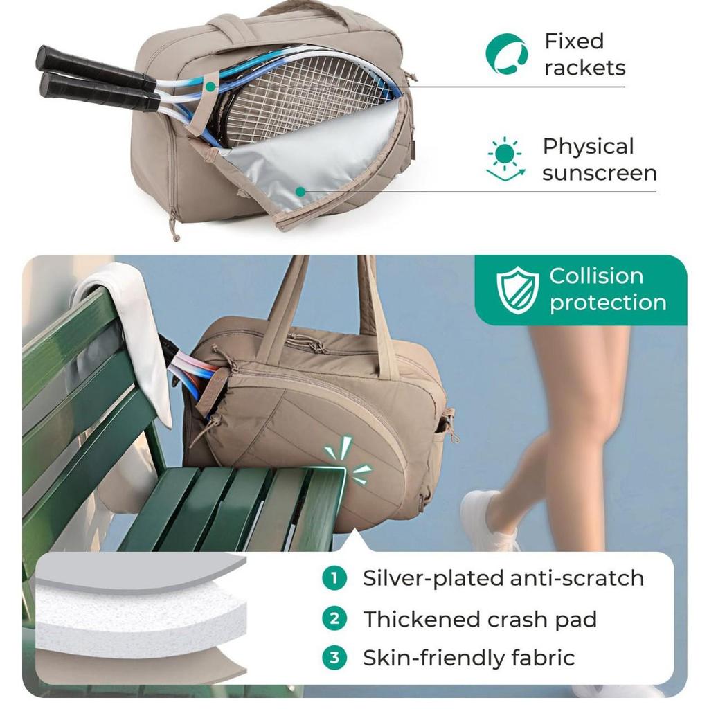 Borsa Sportiva Multifunzionale Unisex per Racchette da Pickleball, Tennis e Badminton