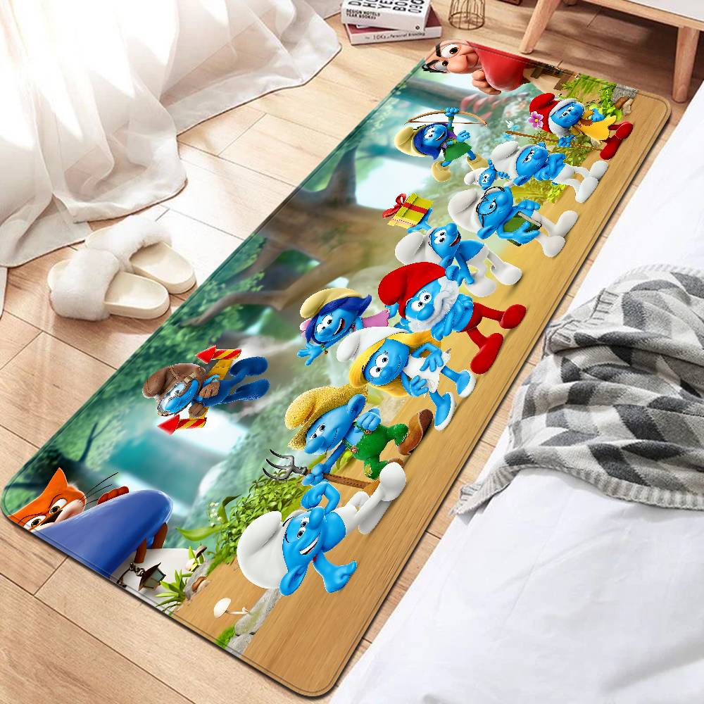 Cartoon S_ Schlümpfe Zimmerteppiche Retro Mehrere Auswahlmöglichkeiten Wohnzimmer Küchenteppich Rutschfest Willkommensteppich