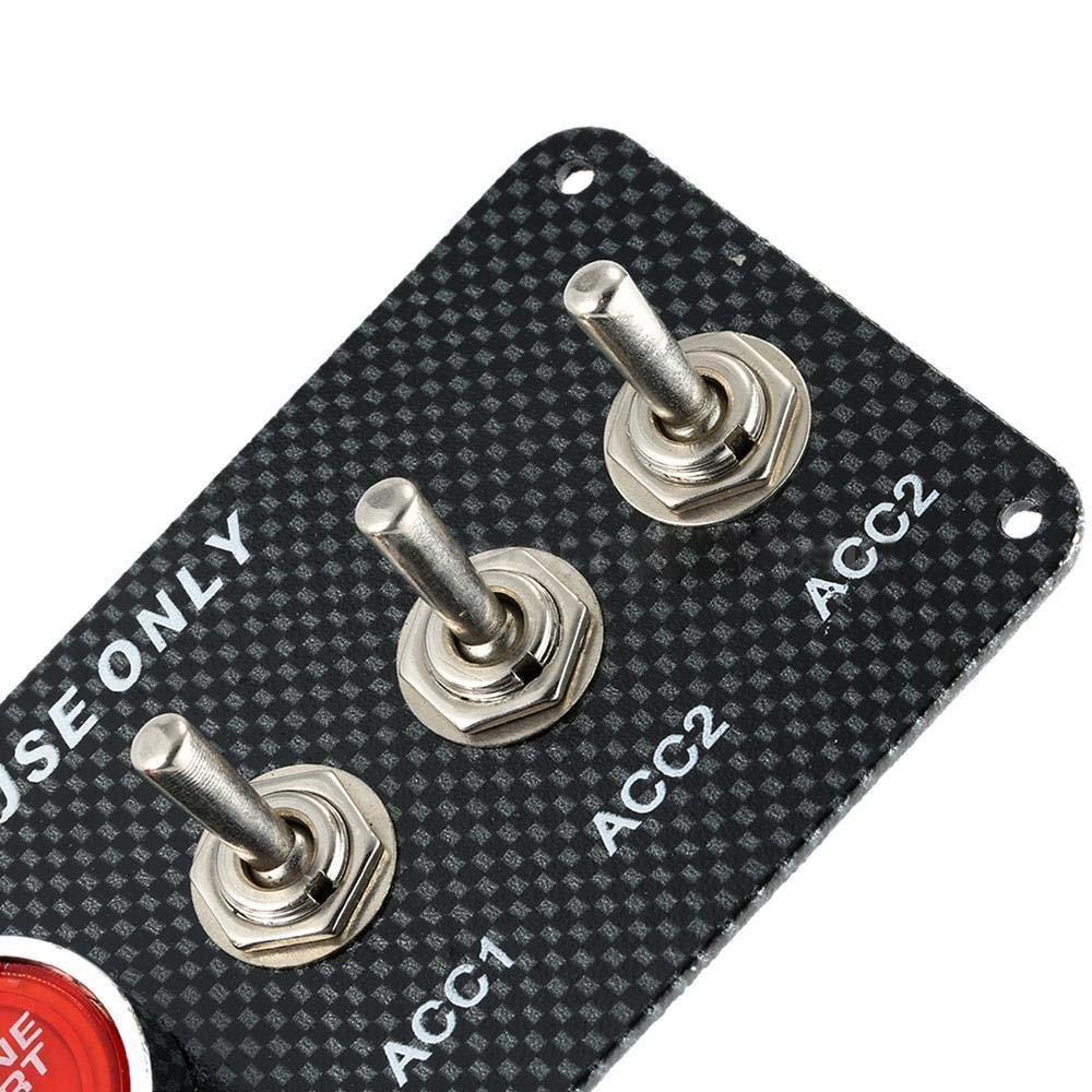 Auto Auto Zündschalter Motor Start Druckknopf 3 Kippschalter Rennpanel