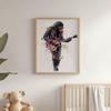 Guitar Master Poster Guitar Master Poster, 30X40 Cm, Dark Brown Wooden Frame, 230 Gsm Matte Paper