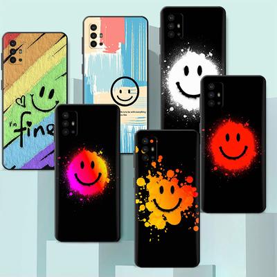Custodia per telefono con faccina sorridente divertente per iPhone Samsung Galaxy Redmi Xiaomi Oppo OnePlus Note S A 7 8 9 10 11 12 13 14 20 21 22 23 53 54 Pro Max Plus Ultra