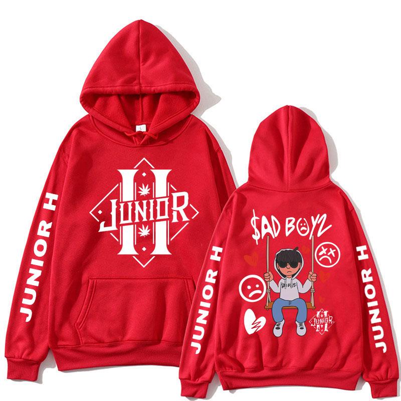 Junior H Sad Boys Harajuku Hoodie Hip Hop Men Women Pullover Fans Music Gift Casual Oversized Comfortable Fleece Sweatshirt Male