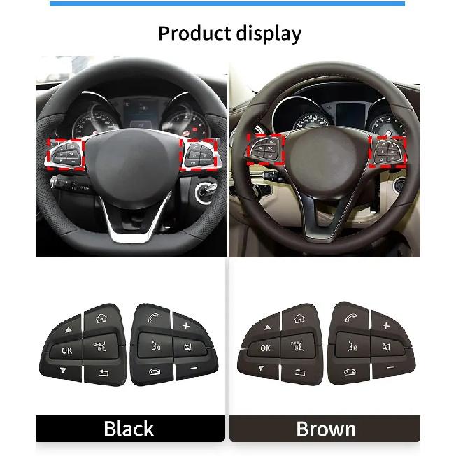 Für Mercedes W205 W253 Auto Lenkrad Multifunktions-Bedientasten Abdeckung Für Benz C GLC Klasse C180 C200 C220 GLC260 GLC300