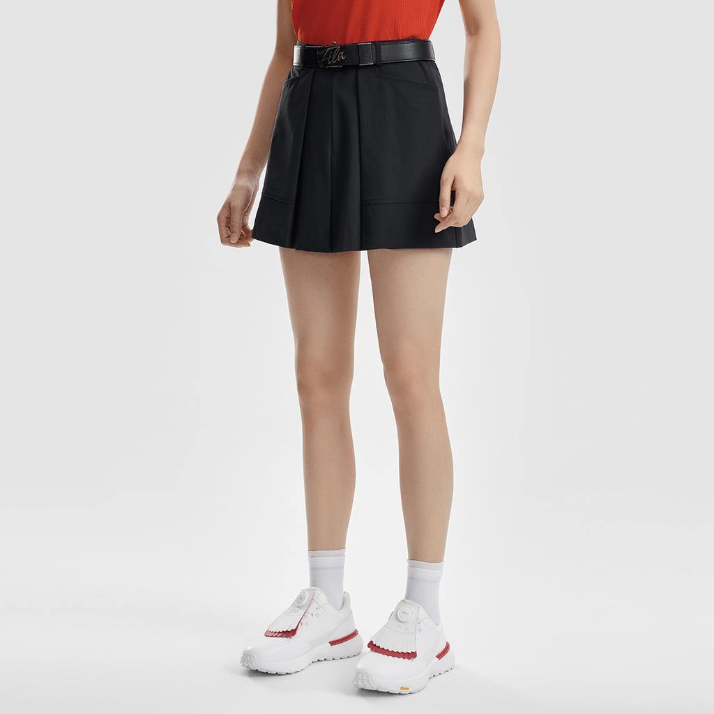 FILA Golf Series Simple Trendy Fashion Sports Golf Versatile Comfortable Woven Casual Shorts Women shorts Deep-Black A11W625817FBK