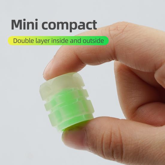 Car Tire Valve Cap Mini Protective Sturdy Durable Decoration Car Accessories Universal Luminous Effect Motorcycle Tire Valve Cover for Vehicle
