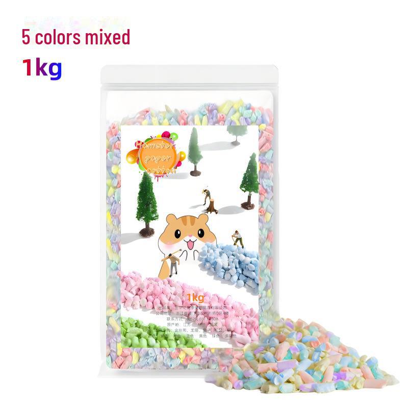 Rainbow Paper Pellets: Low-Dust, Water-Absorbing Hamster Bedding & Deodorant