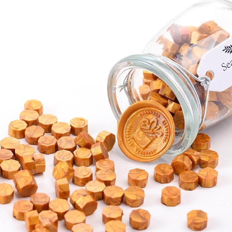  150pcs Octagonal Wax Seal Stamps Scrapbook Material Sealing Wax DIY Craft Decoration Birthday Wedding Stamp