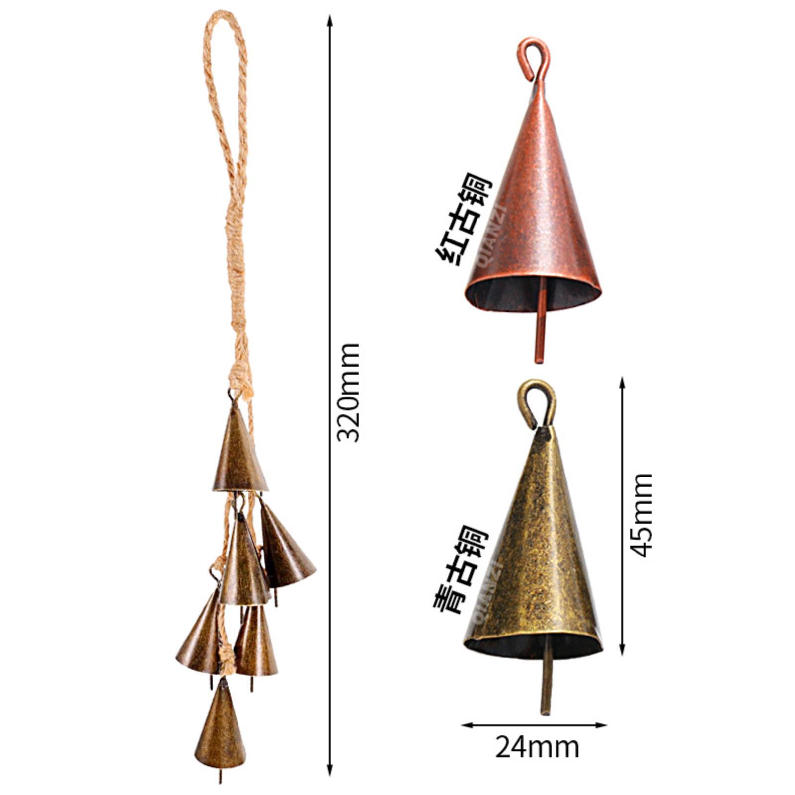

Hemp Rope Bell Ornament, Witch Bell, Christmas Tree Bell, Bell, Horn, Iron Bell, Home Decor One Size