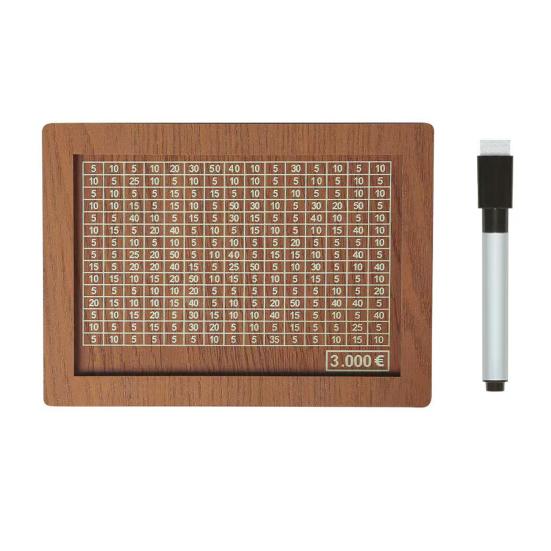 Wooden Cash Money Saving Box Money Saving Challenge Box with Money Target And Numbers Piggy Bank with Dry Erase Pen for Kids Adults