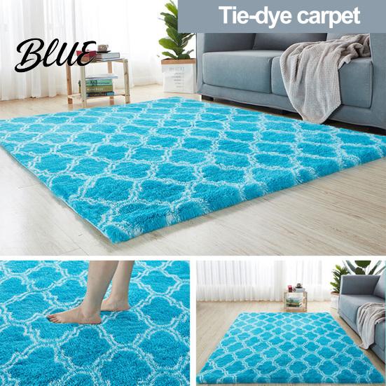 Tie Dye Rug Fluffy Plush Ripple Geometric Area Water Shaggy Tie-Dye Super Soft Modern Non-slip