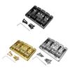 4 Strings Bass Guitar Bridge, Alloy Fixed Hardtail Tailpiece Bridge Saddles with Mounting Screw for Electric Guitar Bass