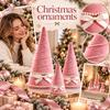 3 Pack Velvet Christmas Tree Ornament, Desktop Holiday Decoration