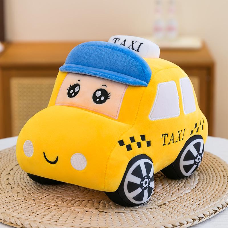 Süßes Plüschtierauto: Krankenwagen, Polizei, Taxi, Kinderkissen-Puppe Modell