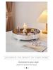 Nordic Round Coffee Table Tray for Ornaments, Aromatherapy, Perfume, and Cosmetics Storage.
