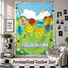 Wall Hanging Tapestry With Custom Name & Text, Mr. Men & Little Miss Decorative Tapestry For Bedroom