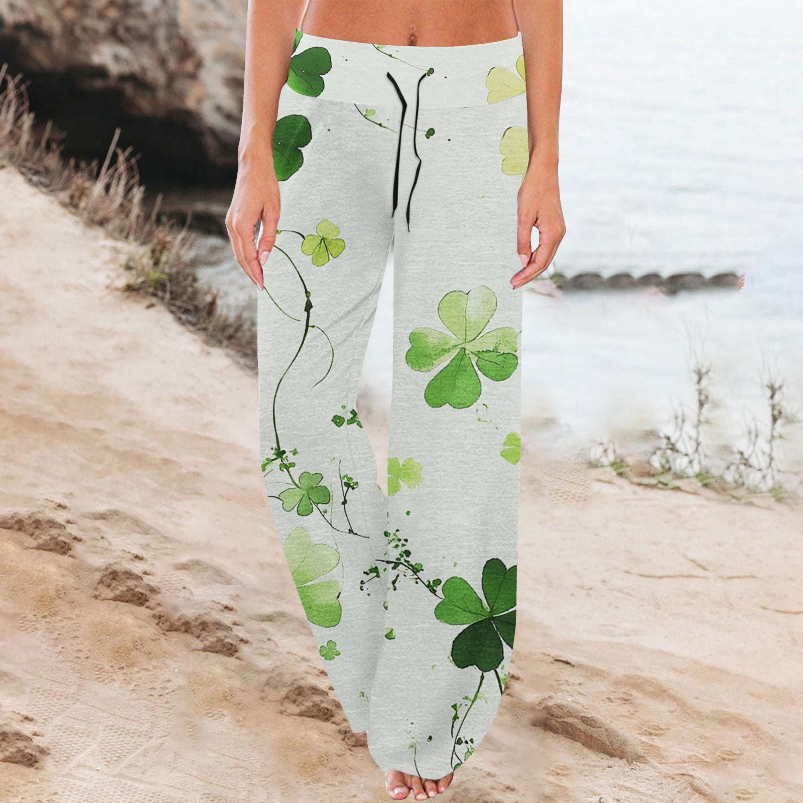 

Женские комфортные пижамные штаны St. Широкие брюки с принтом и кулиской Патрика XL