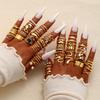 69-teiliges Vintage Herz Schlangen Schmetterling Ring Set für Damen Metall Vergoldet Geometrisch Hohl Fingerring Schmuck Geschenk 2026 Neu