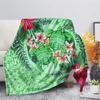 JIT 1 PC Sea Turtle Flannel Blanket Multiple Sizes 2D Print Tropical Floral Design Kids Adult Sofa Bed Nap Warm Decor