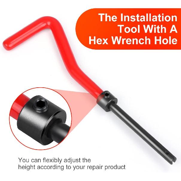 Thread Repair Kit M6 X 1.0Mm, Helicoil Metric Thread Repair Ert Kit With HSS Drill Bits, Rethreading Erts Tool Set For Damaged Thread Repairing