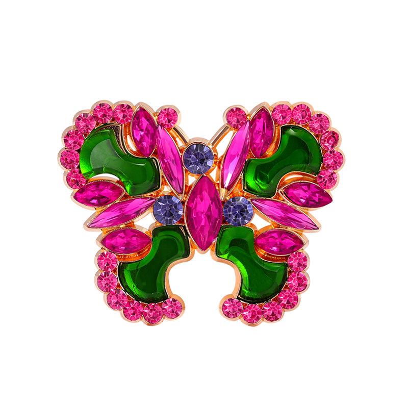 

Ретро брошь-бабочка с кристаллами, женская универсальная брошь для фрака, аксессуары для корсажа высокого класса, крепление для обуви