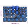 111 piece Christmas Ornament Set Blue Polystyrene