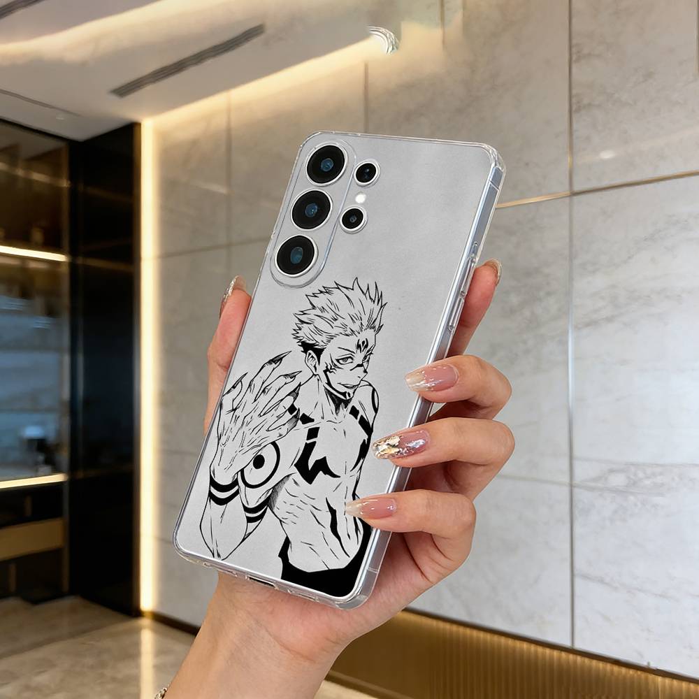 Popular-Anime--Jujutsu -Kaisen Phone Case For Samsung S25,S24,S21,S22,S23,S30,Ultra,S20,Plus,Fe,Lite Transparent Cover