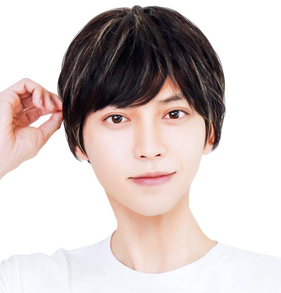 short Korean idol for men and with wig heat natural [TefuRe] Men's wig, short, natural, men's wig, wig, hair, boys, Korean, style, mesh, gradation,