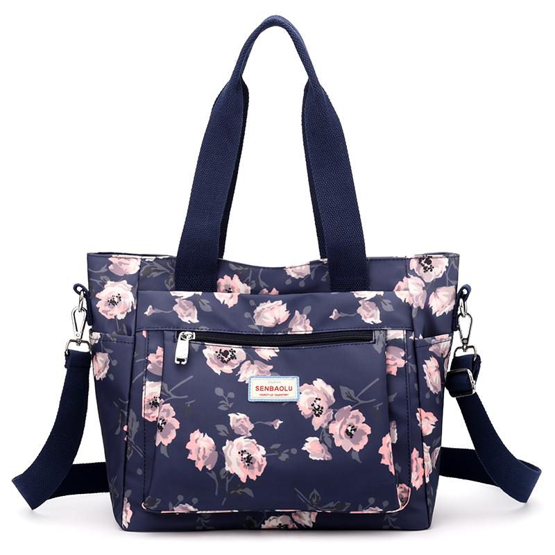 

Жіноча сумка на плече. Сумка великої місткості. Нейлонова сумка через плече з принтом